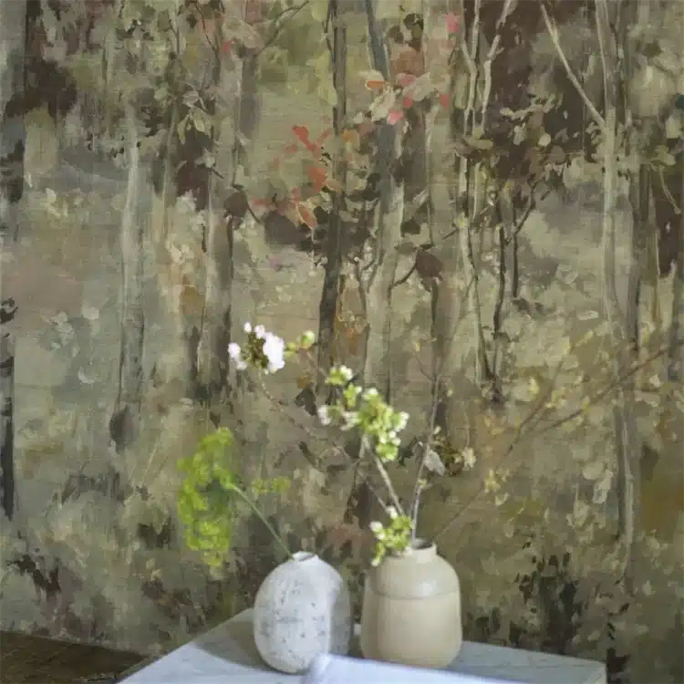 Scenes & Murals III - Bois de Bouleau Grasscloth Scene 1 - Afbeelding 3