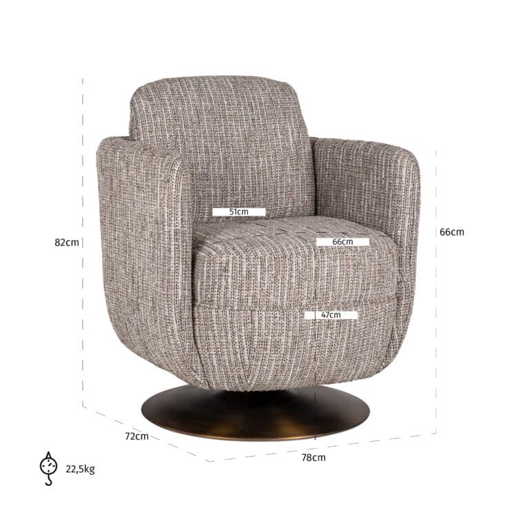 Draaifauteuil Turner - Afbeelding 2