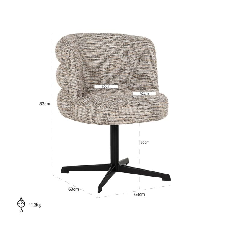 Draaistoel Chadwick beige coco