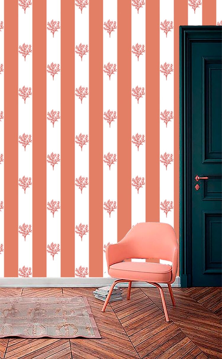 Exquisite & Eclectic - Navy Coral Stripes - Afbeelding 2